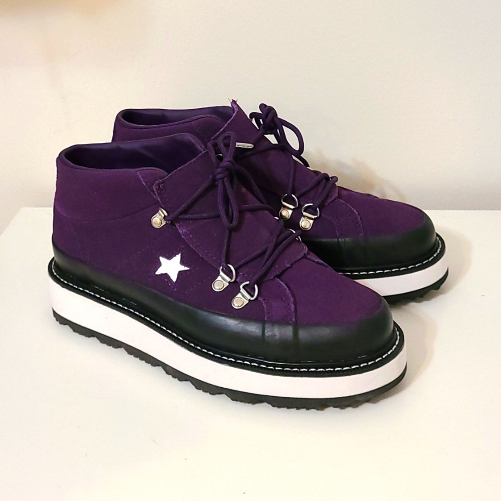 NEW Converse purple one star grand suede boots